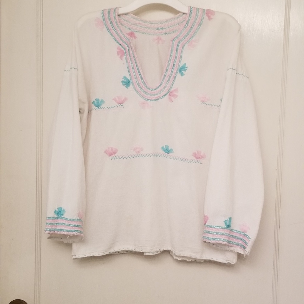 Mexican embroidered blouses, long sleeve